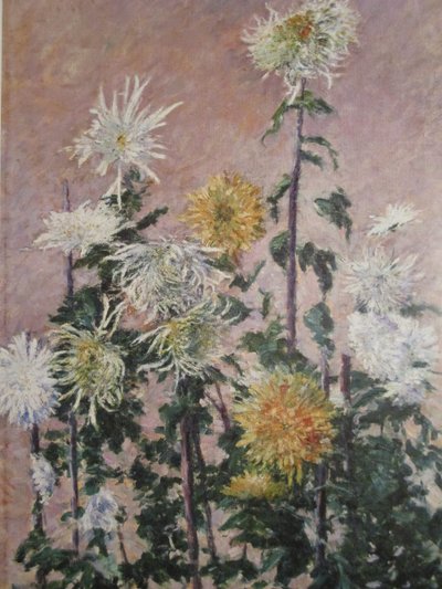 White and Yellow Chrysanthemums by Gustave Caillebotte